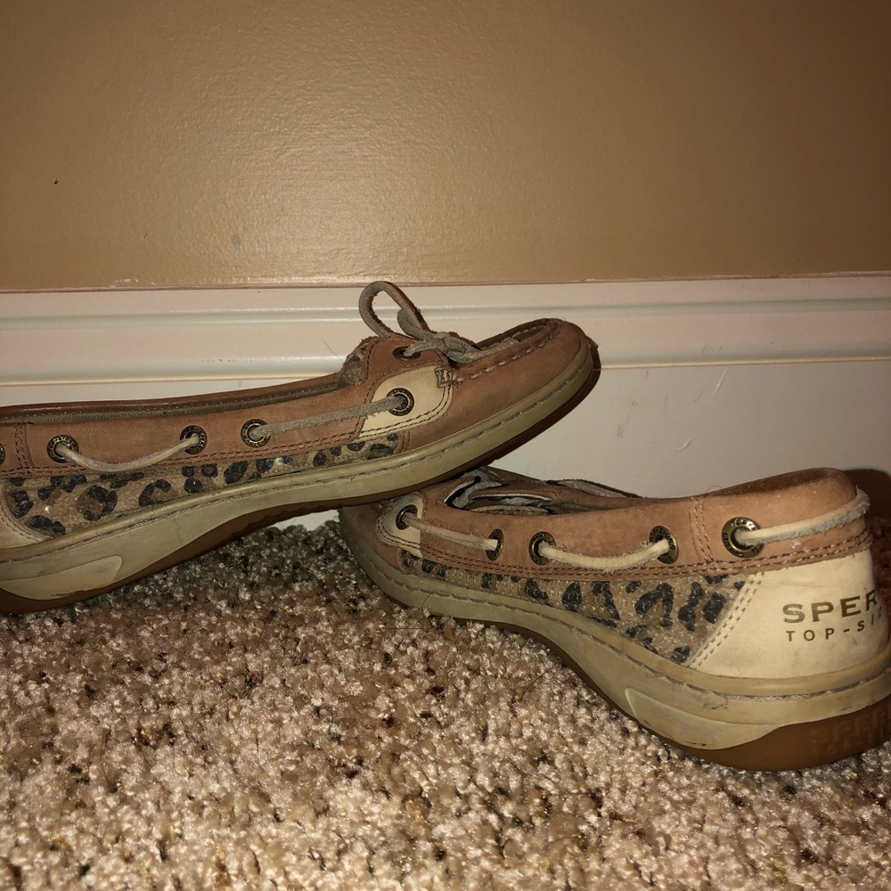 Cheetah print sperrys